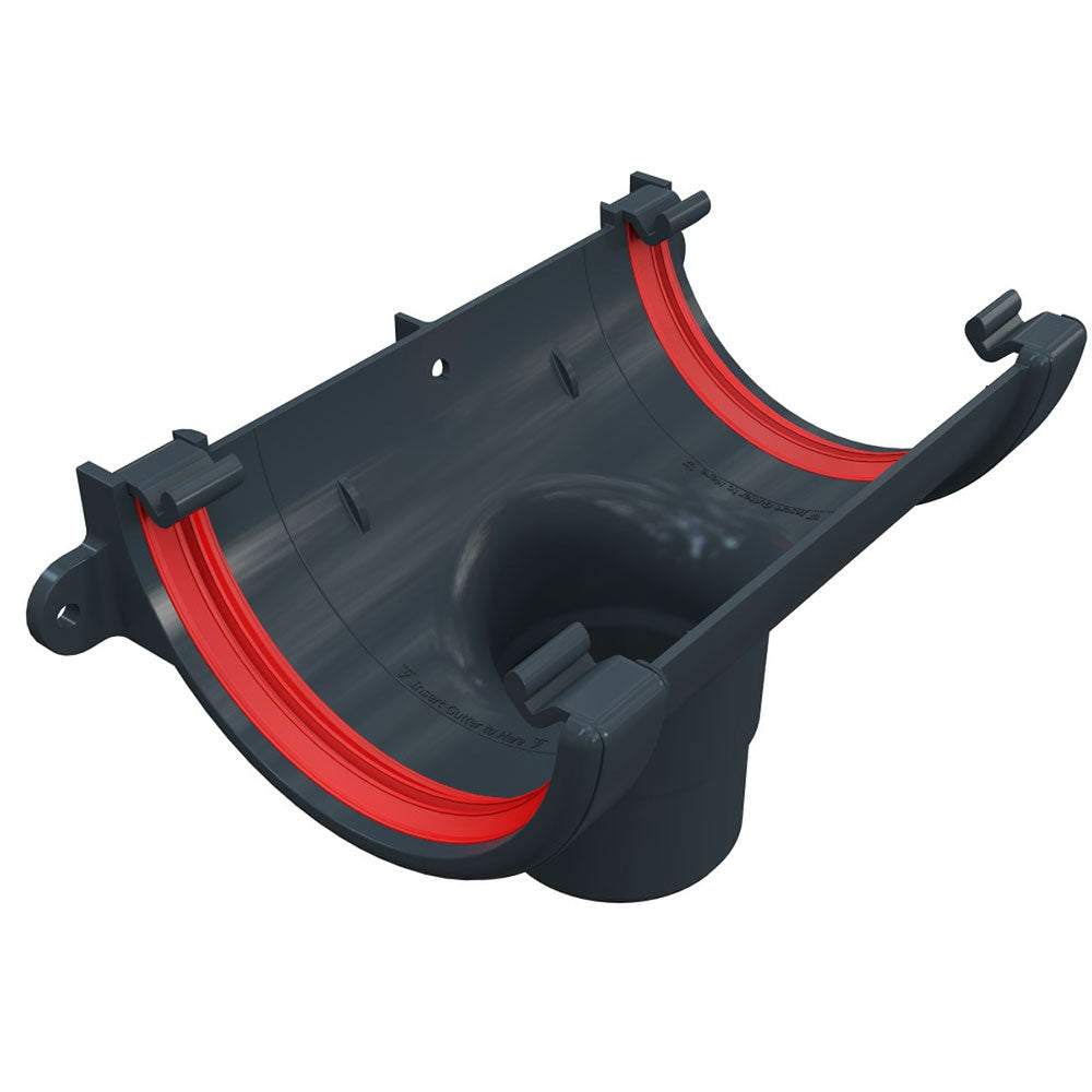 Freefoam Round Running Outlet (Anthracite Grey) image 0