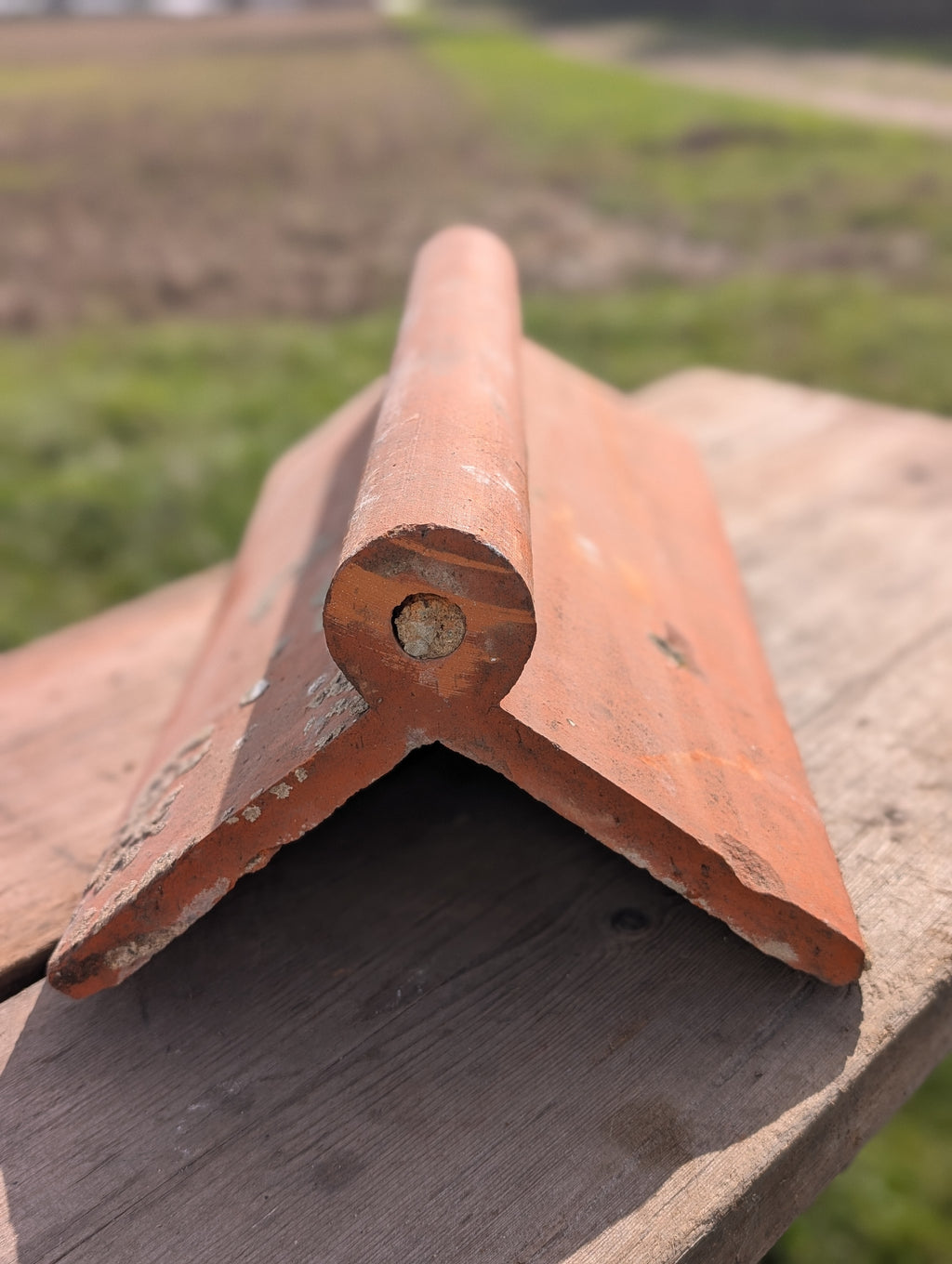 Red Clay Roll-Top Ridge Tile