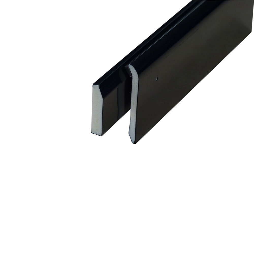 EPDM PVC Gutter Trim Standard Back Black 2500MM image 0