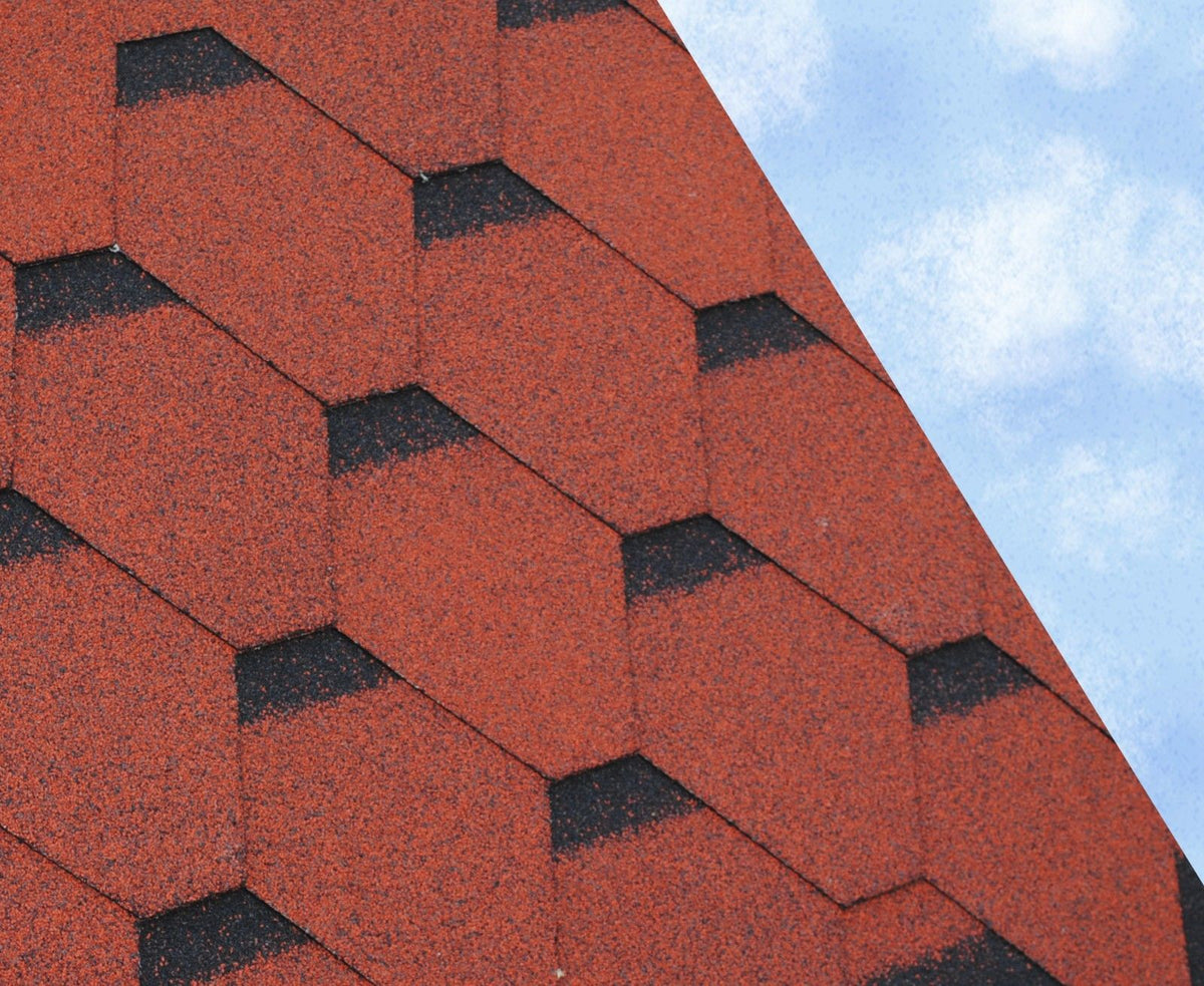 3 Tab Hexagonal Felt Roofing Shingles – 2.42m² Pack