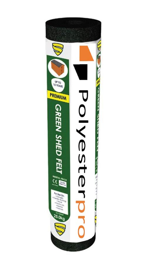 PolyesterPRO Premium Shed Roofing Felt – Green & Black